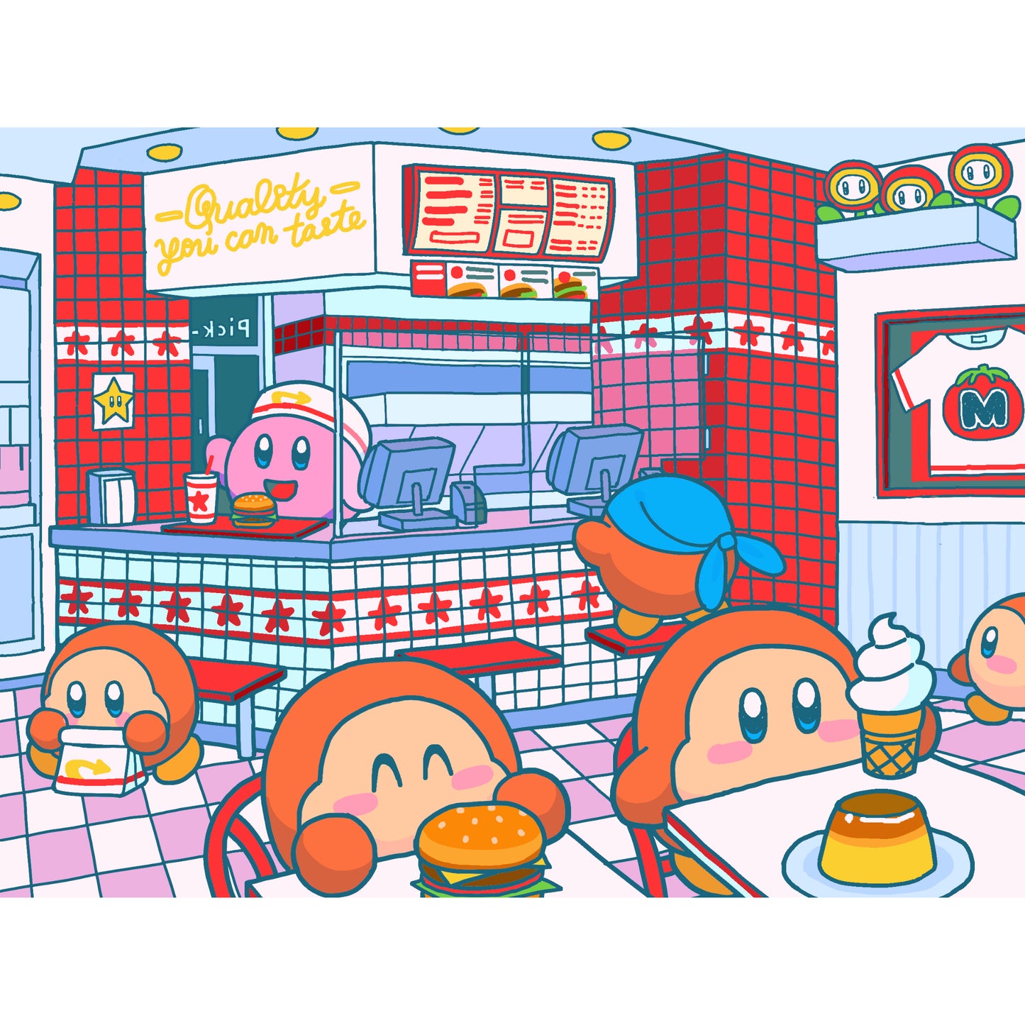 kırby diner 6x8 print