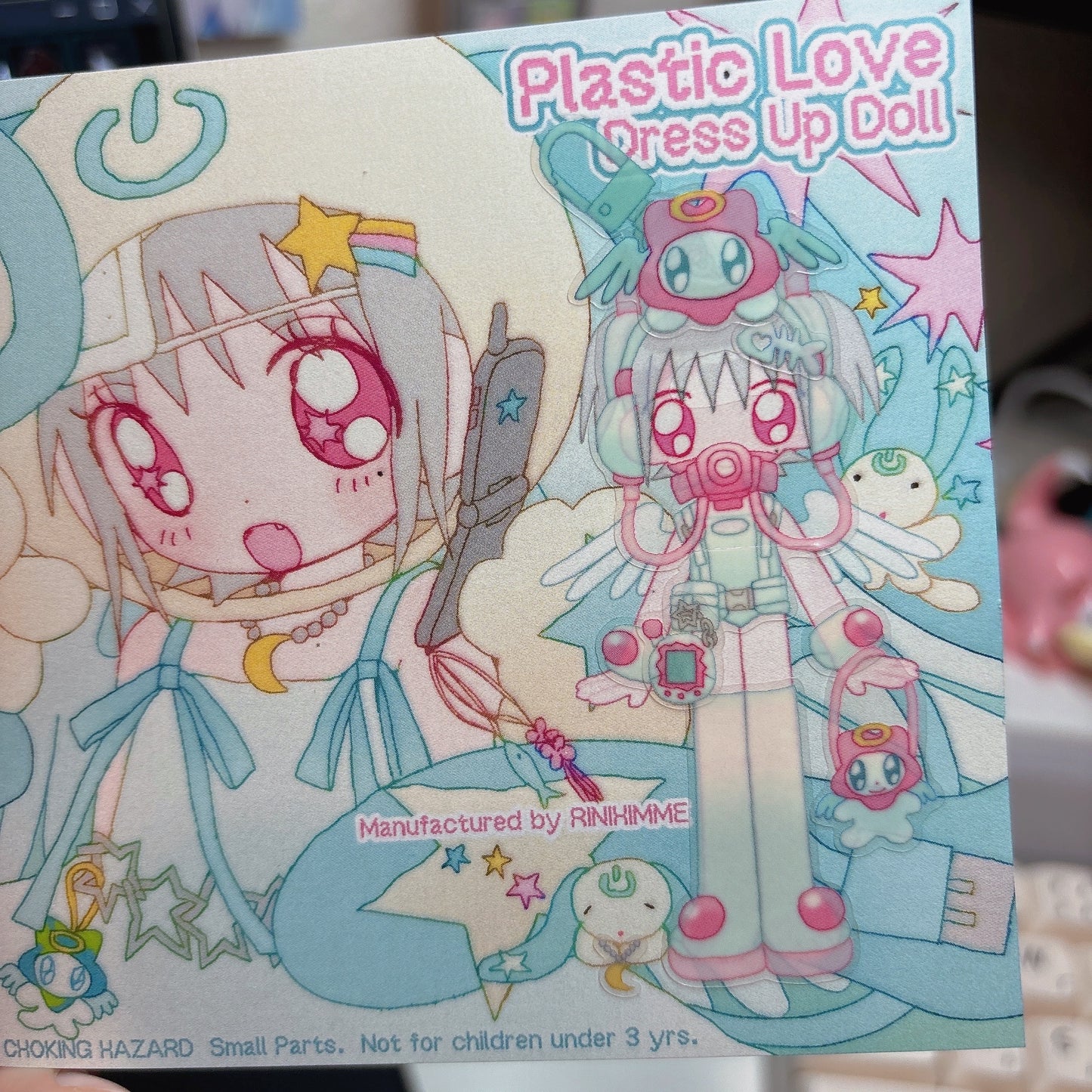 plastic love sticker sheet