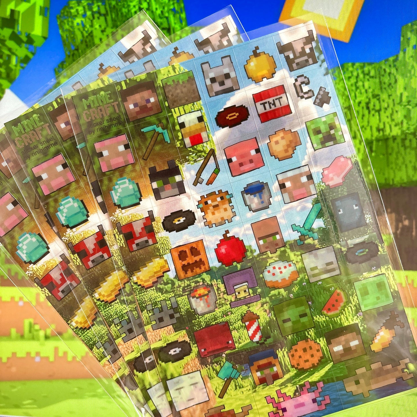 minecraft sticker sheet