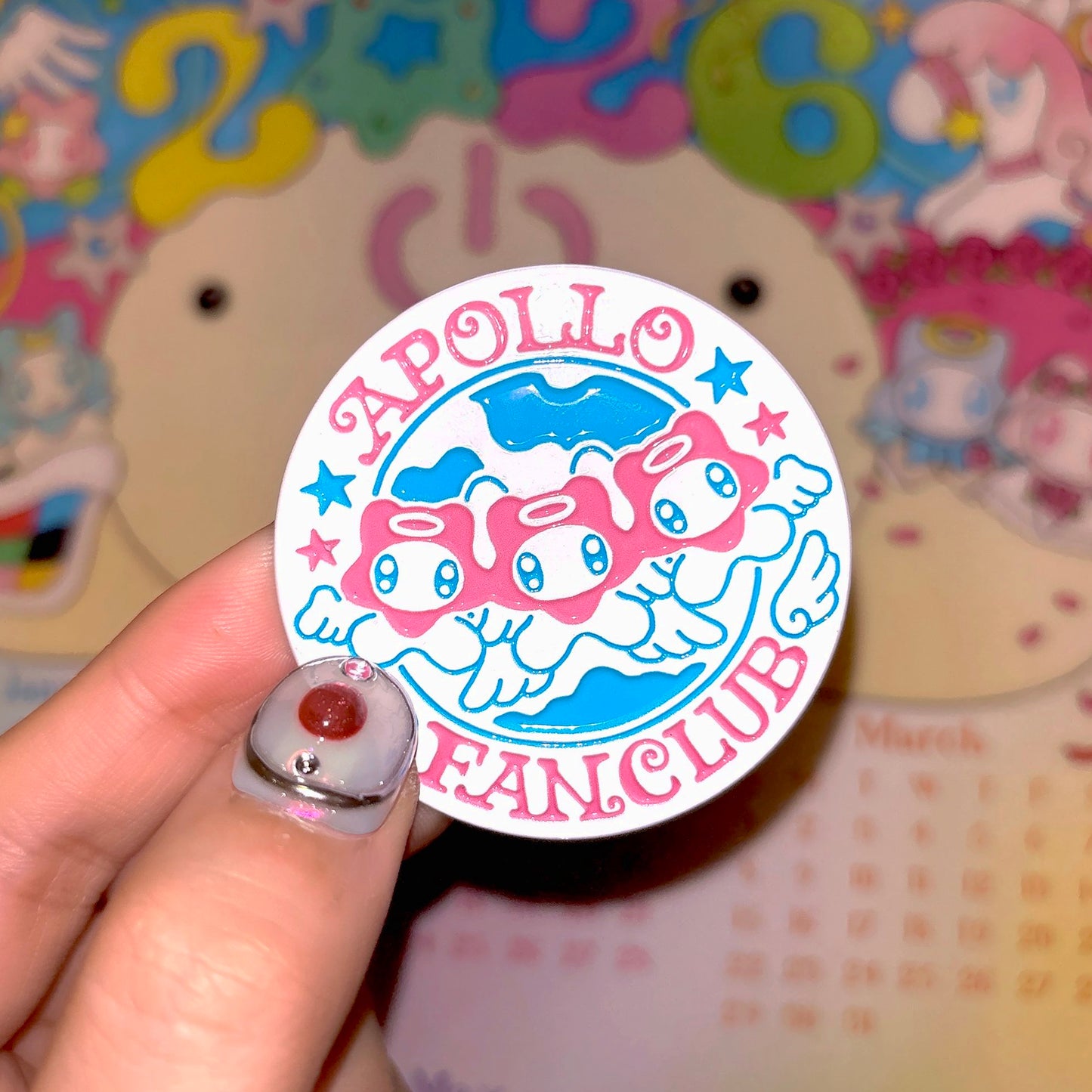 apollo fan club enamel pin
