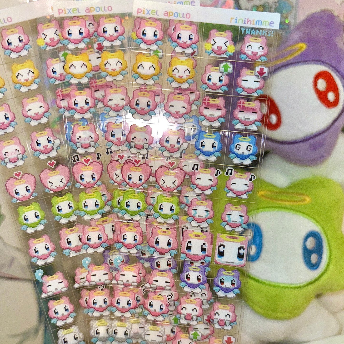 pixel apollo sticker sheet