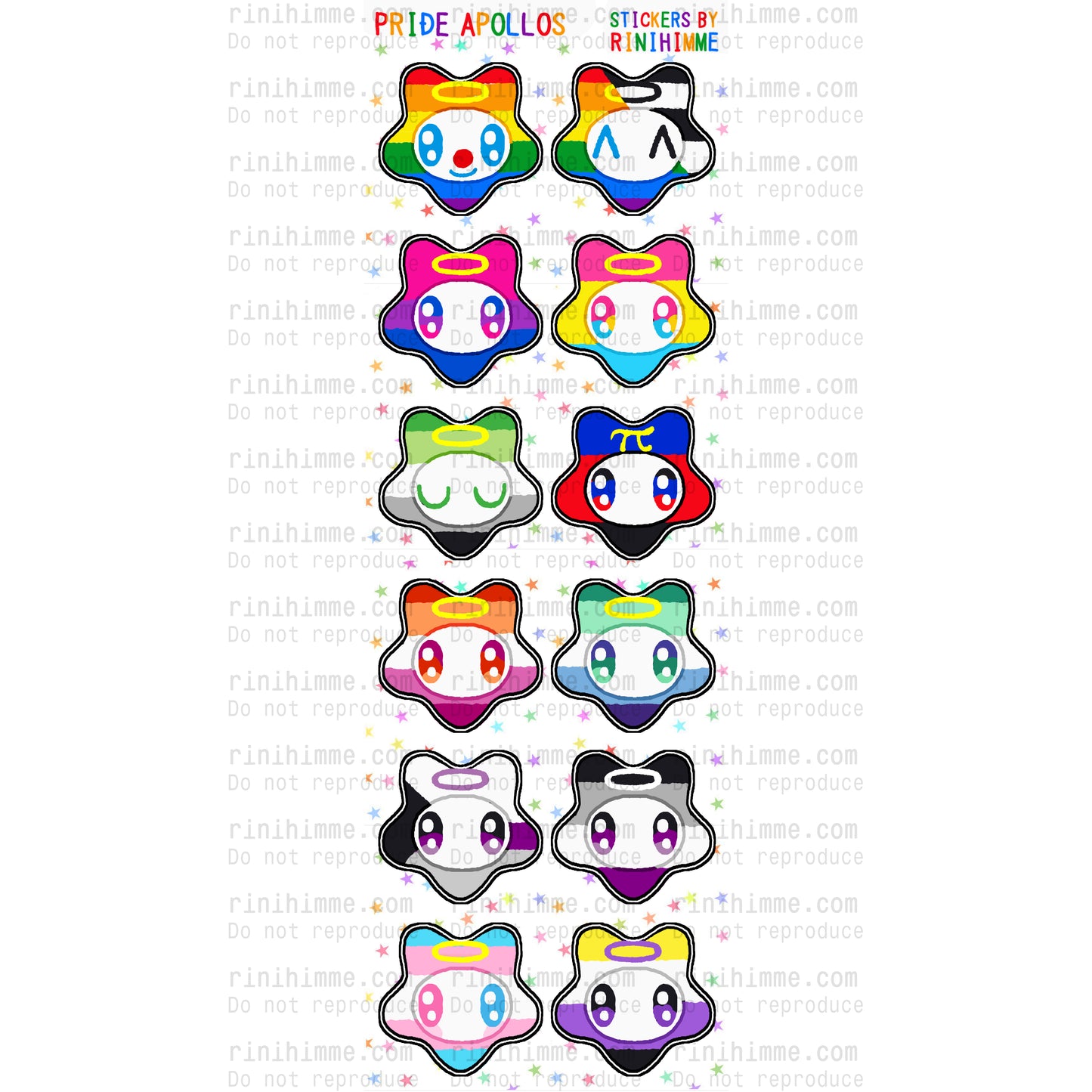 apollo pride sticker sheet