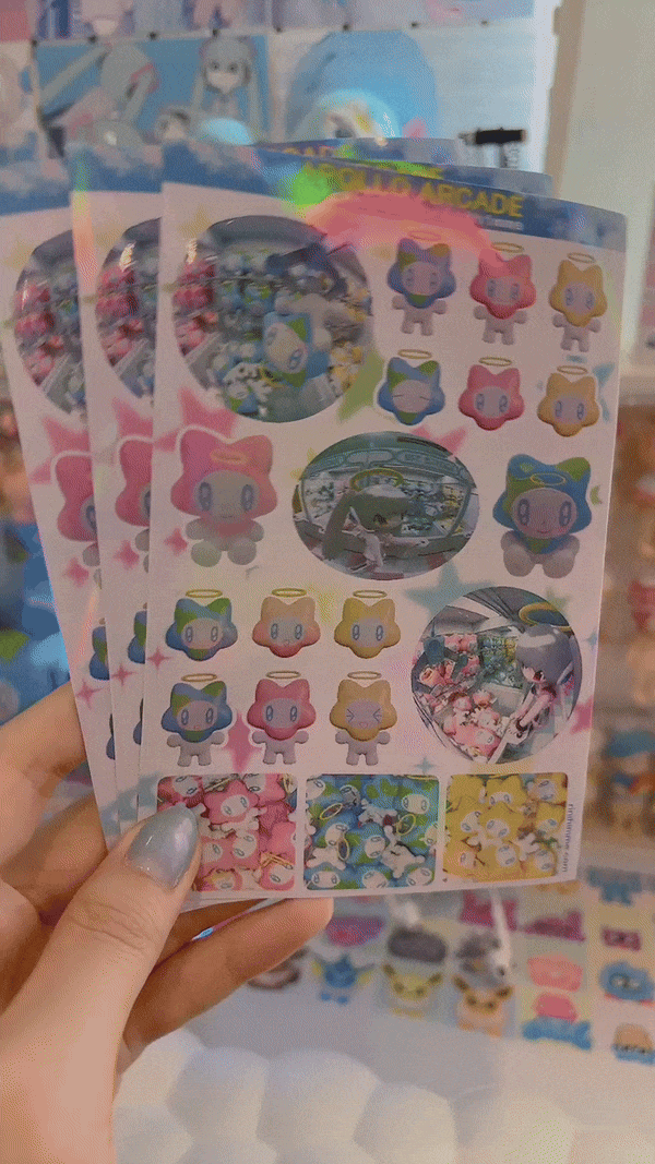 apollo arcade sticker sheet