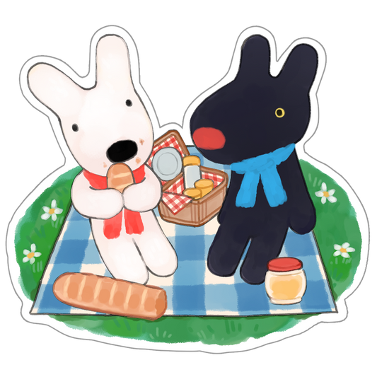 gaspard and lisa clear sticker