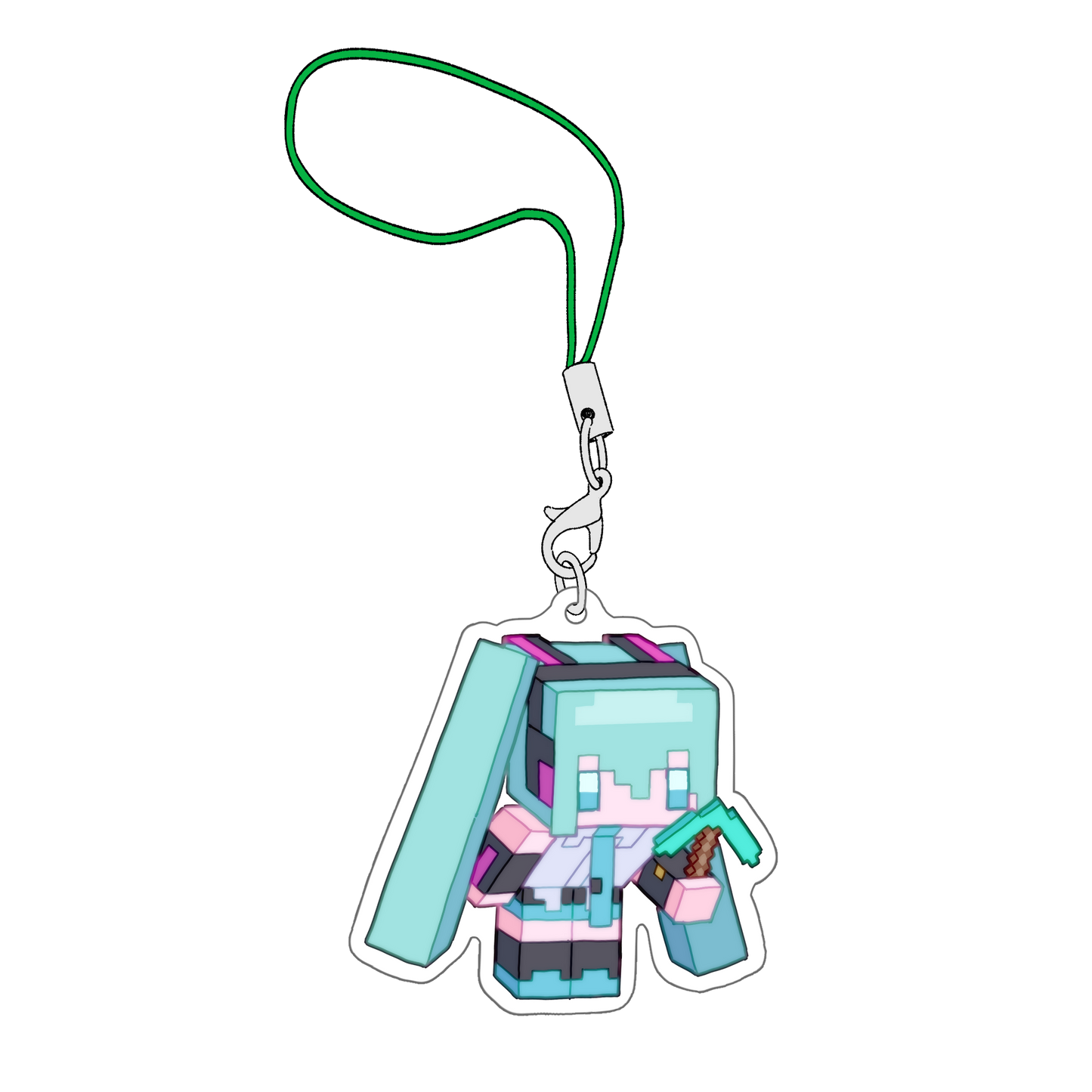 hatsune minecraft phone charm