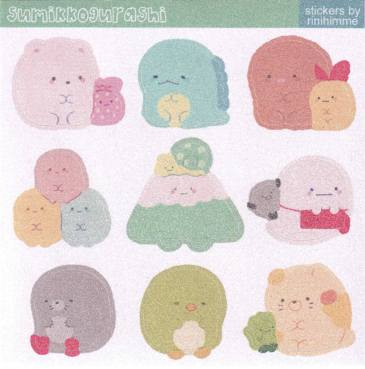 sumikkᴏgurashi sticker sheet