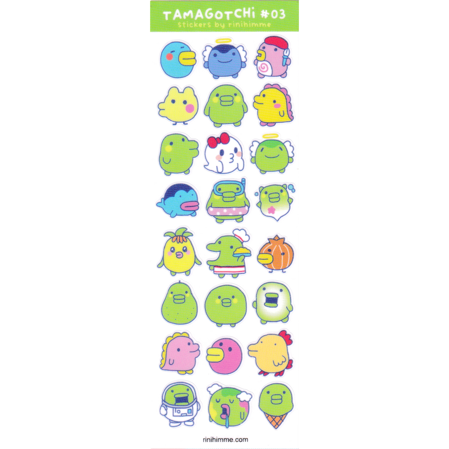 tama green sticker sheet