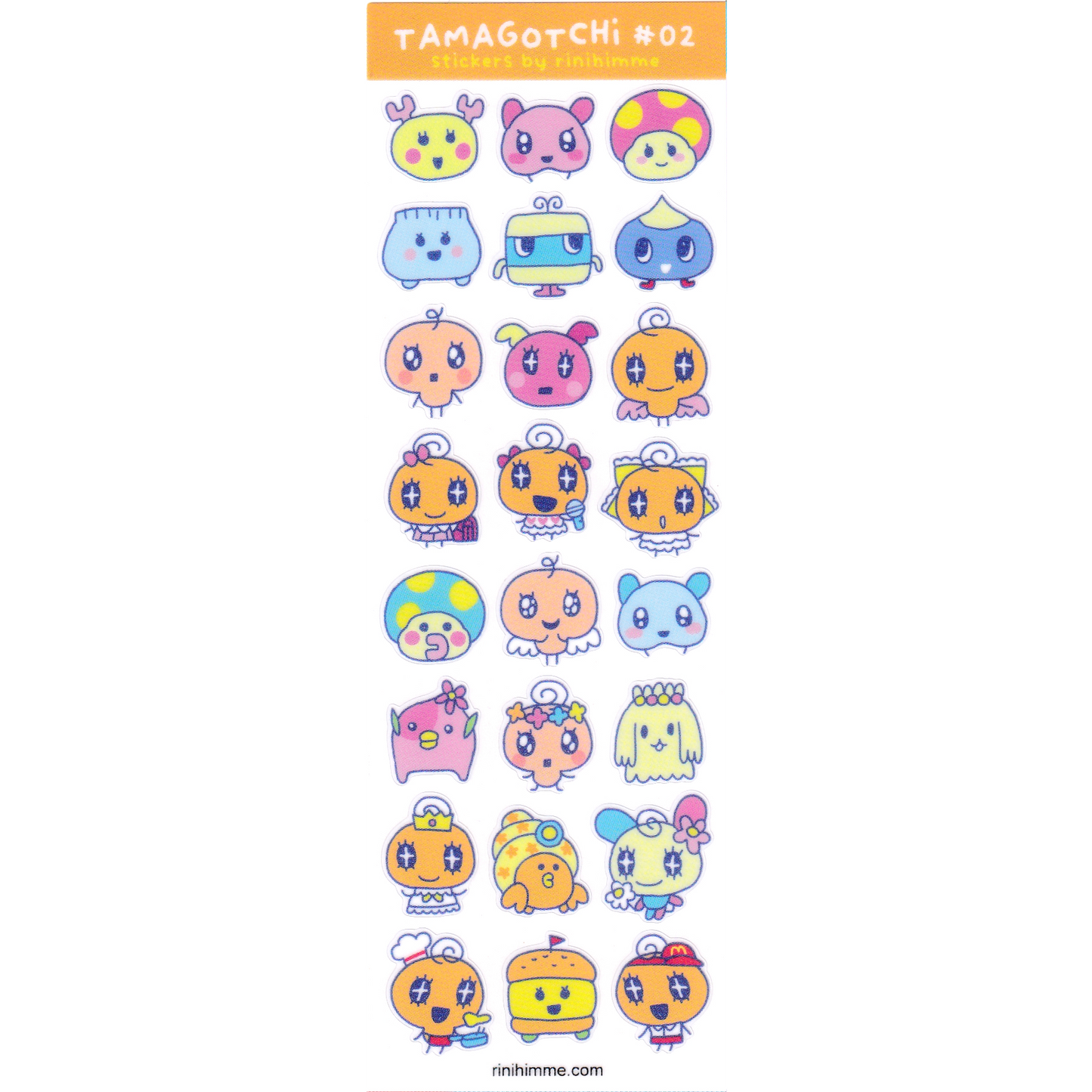 tama orange sticker sheet