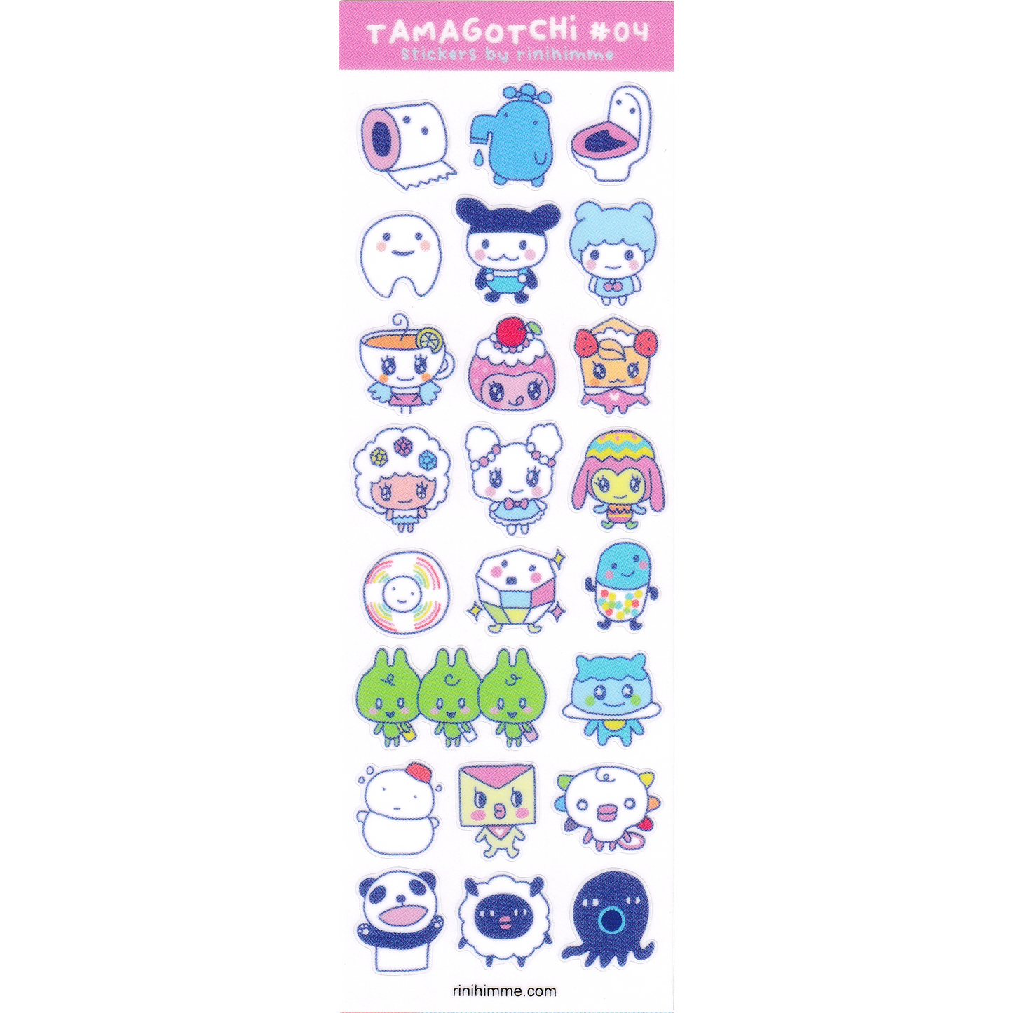 tama pink sticker sheet