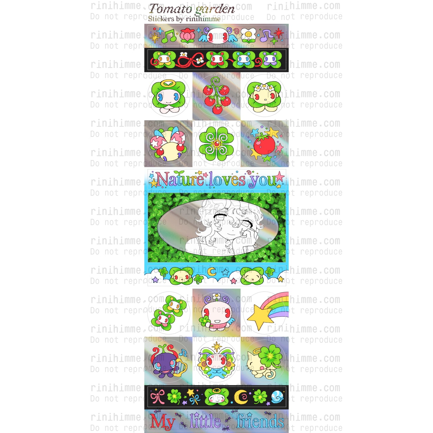 tomato garden sticker sheet
