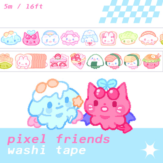 pixel friends washi tape