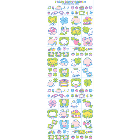 strawberry garden sticker sheet