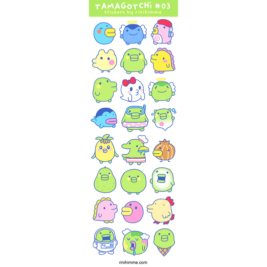 tama party green sticker sheet