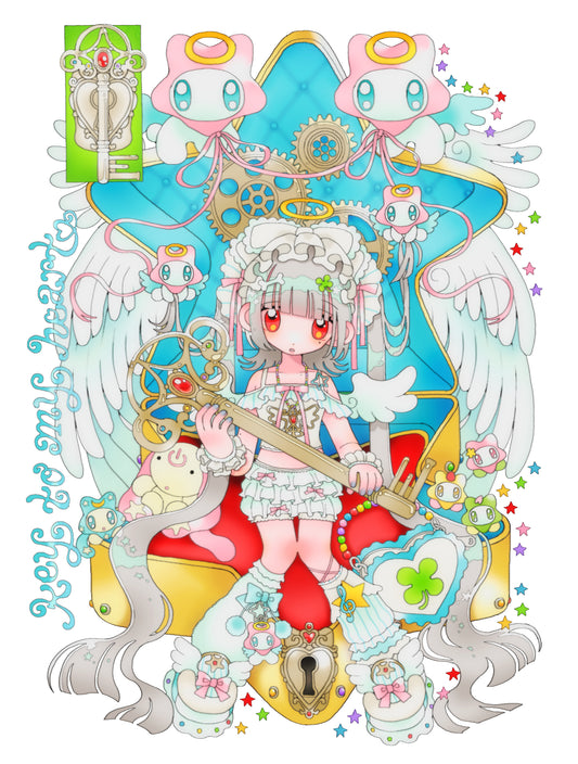 key to my heart 6x8 print