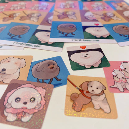 i <3 dog glitter sticker sheet