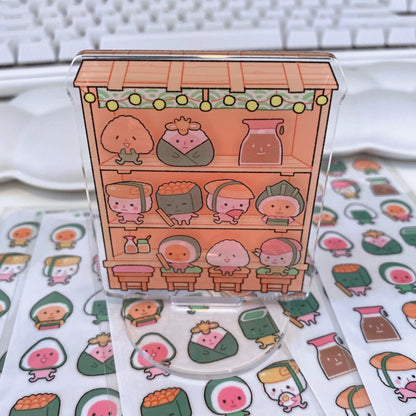 sushi friends clear sticker sheet