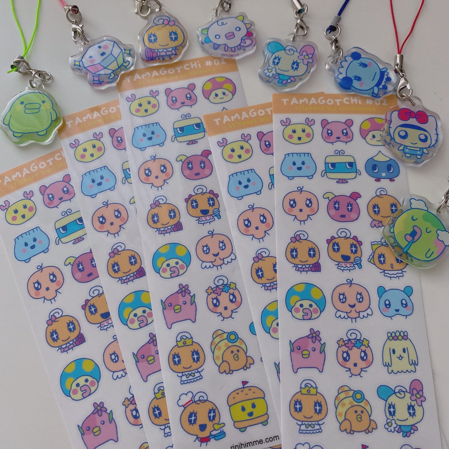 tama party orange sticker sheet