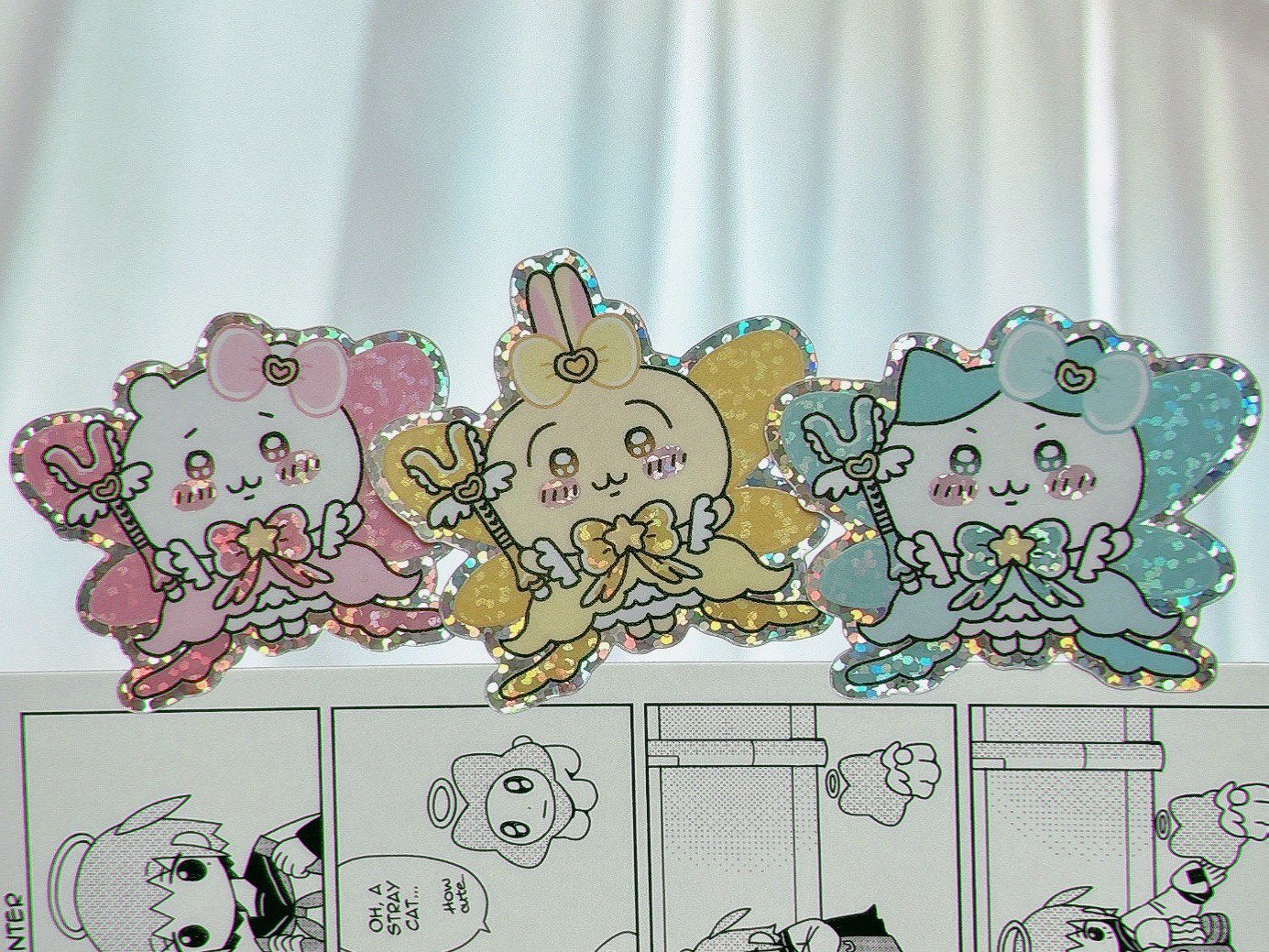 shoujo hachiware glitter sticker