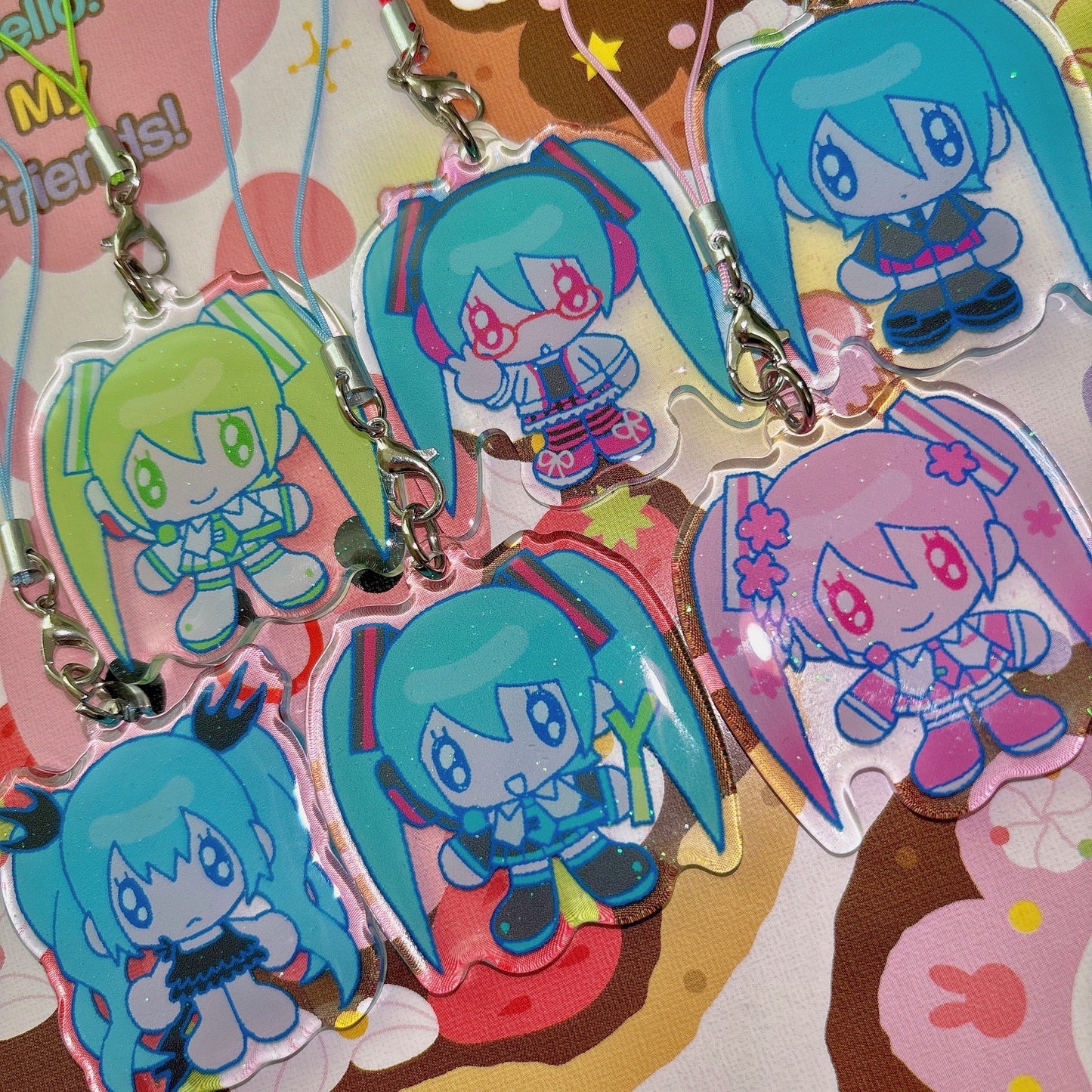 lime miku phone charm