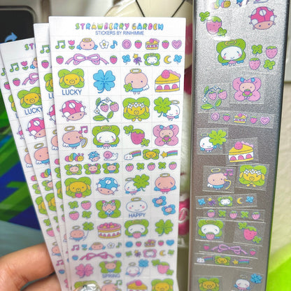 strawberry garden sticker sheet