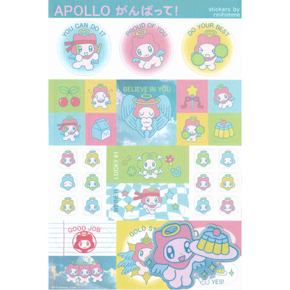 apollo ganbatte sticker sheet