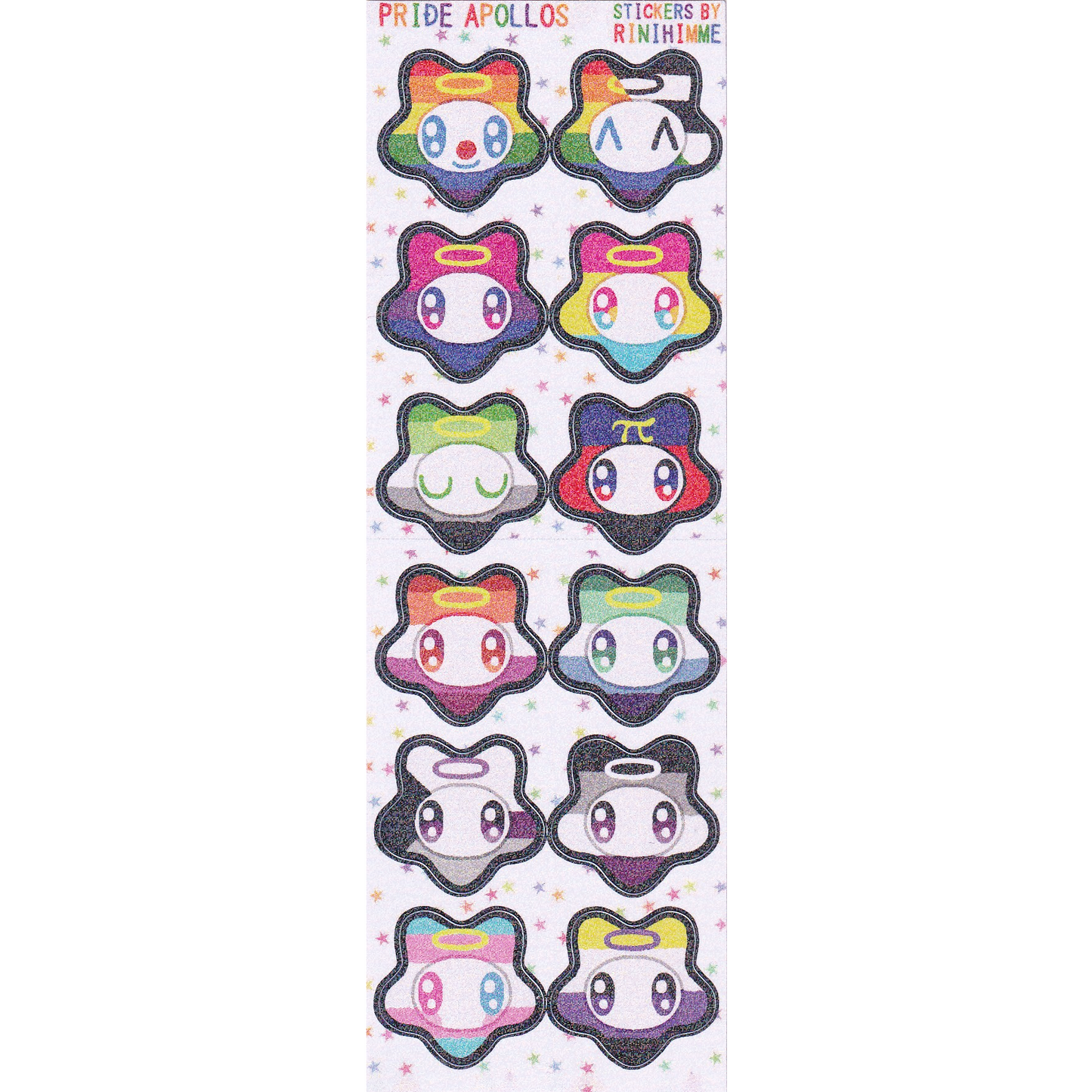 apollo pride sticker sheet