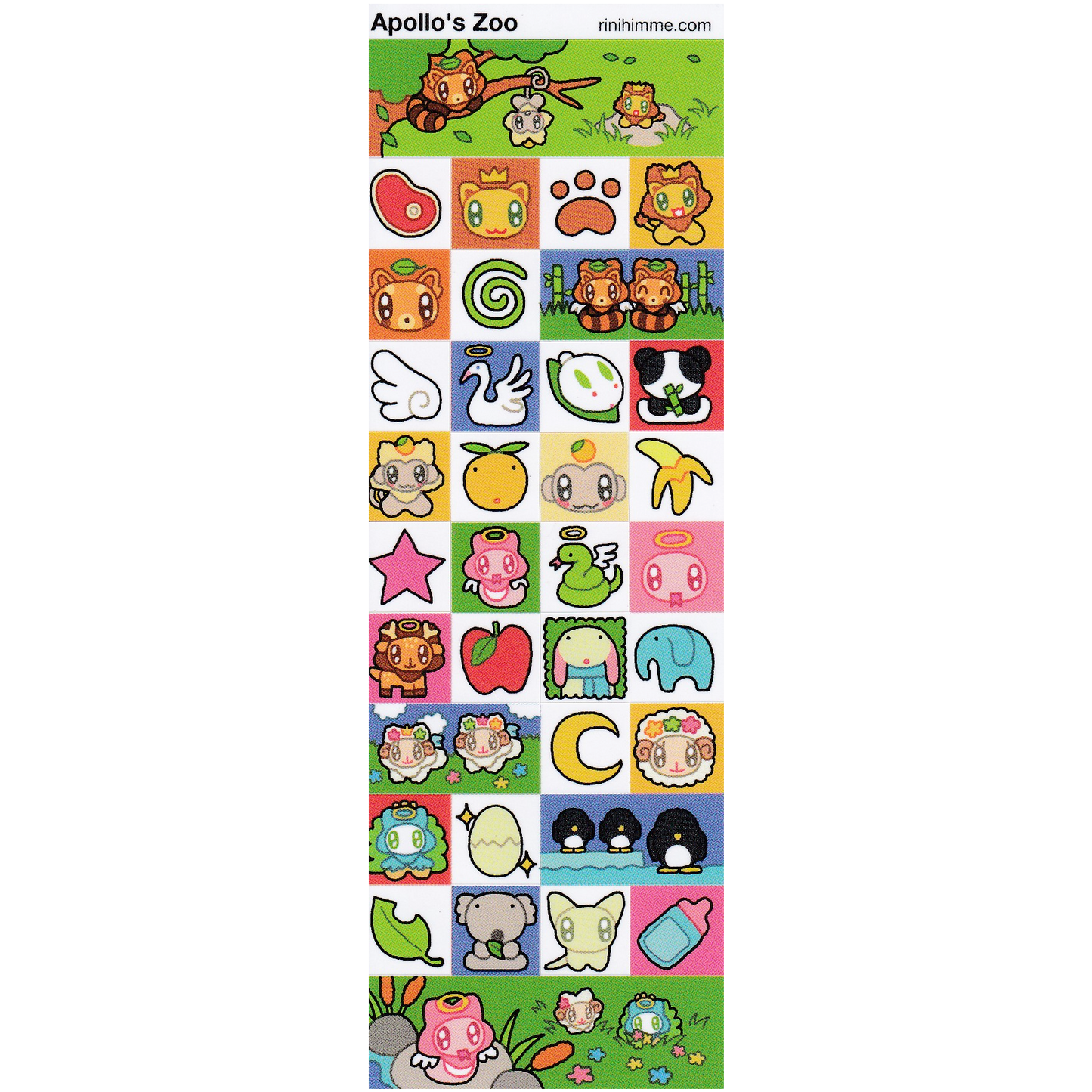 apollo's zoo sticker sheet