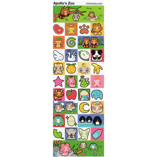 apollo's zoo sticker sheet