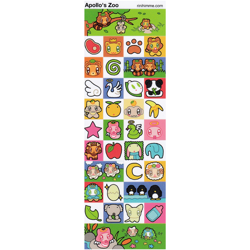 apollo's zoo sticker sheet – rinihimme