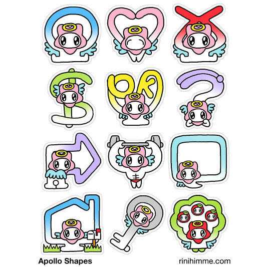 apollo shapes sticker sheet