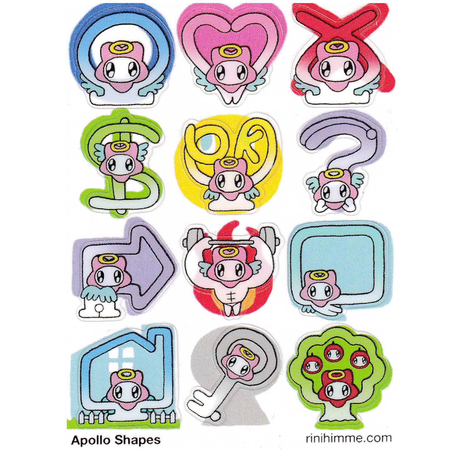 apollo shapes sticker sheet