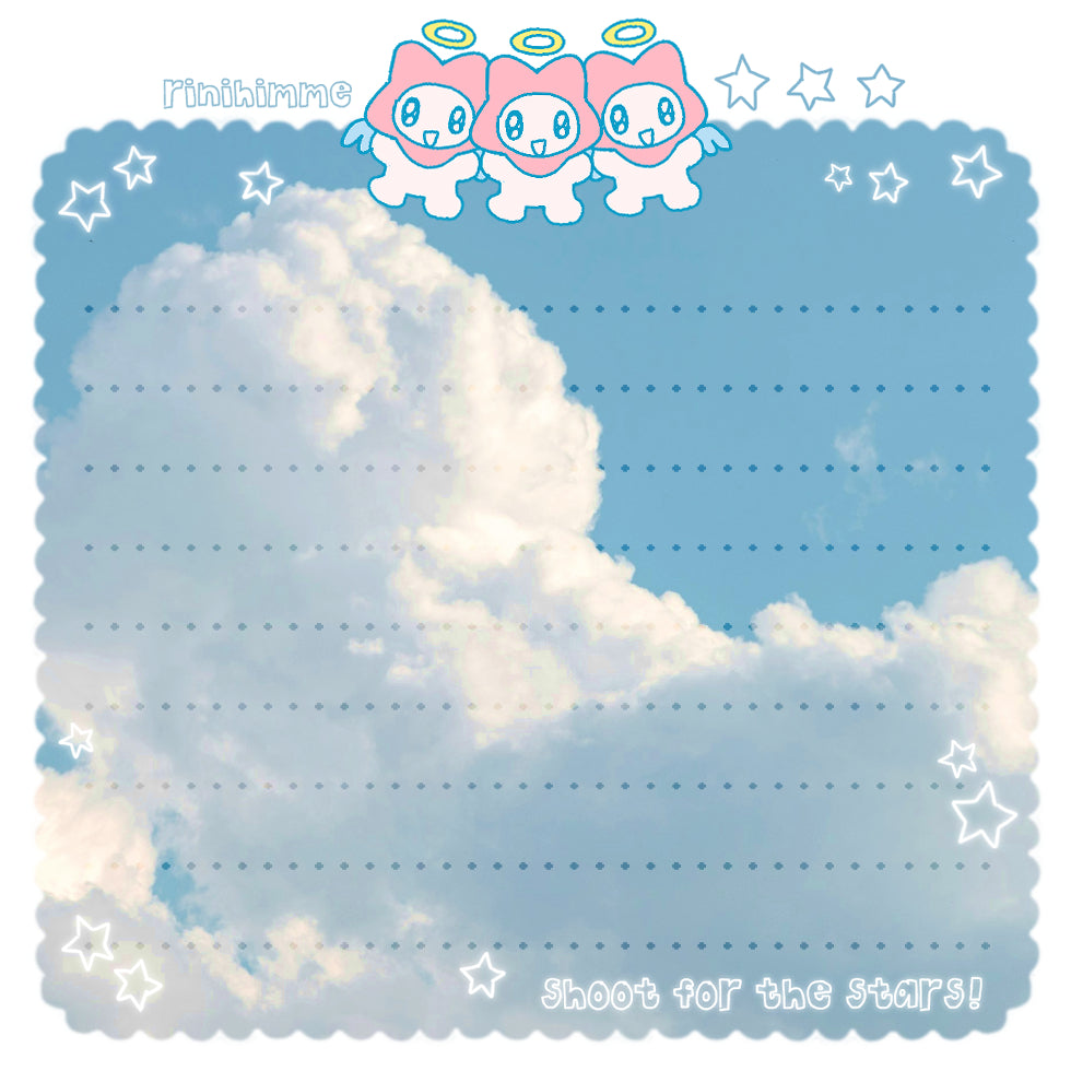 cloudy days memo pad