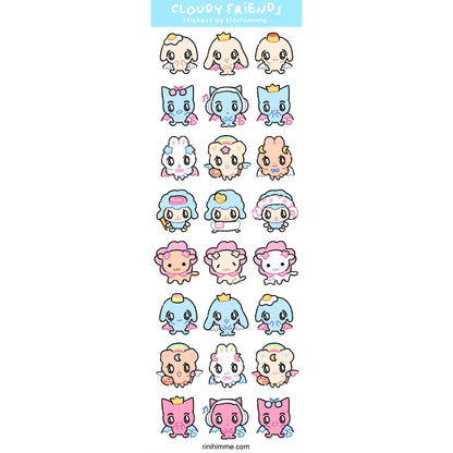 cloudy friends sticker sheet