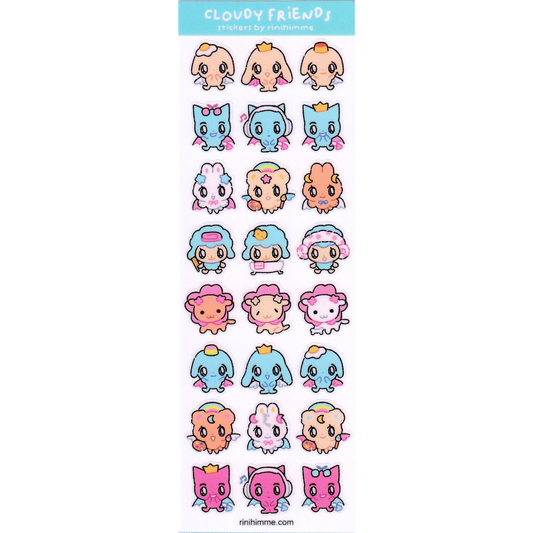 cloudy friends sticker sheet