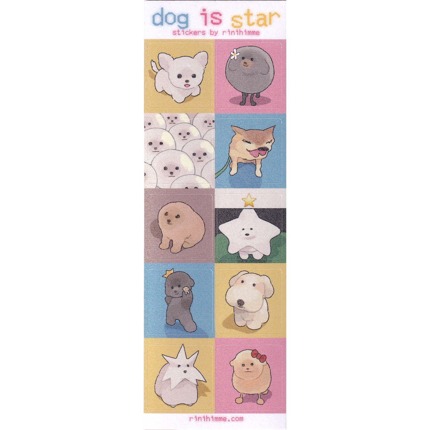 dog is star sticker sheet