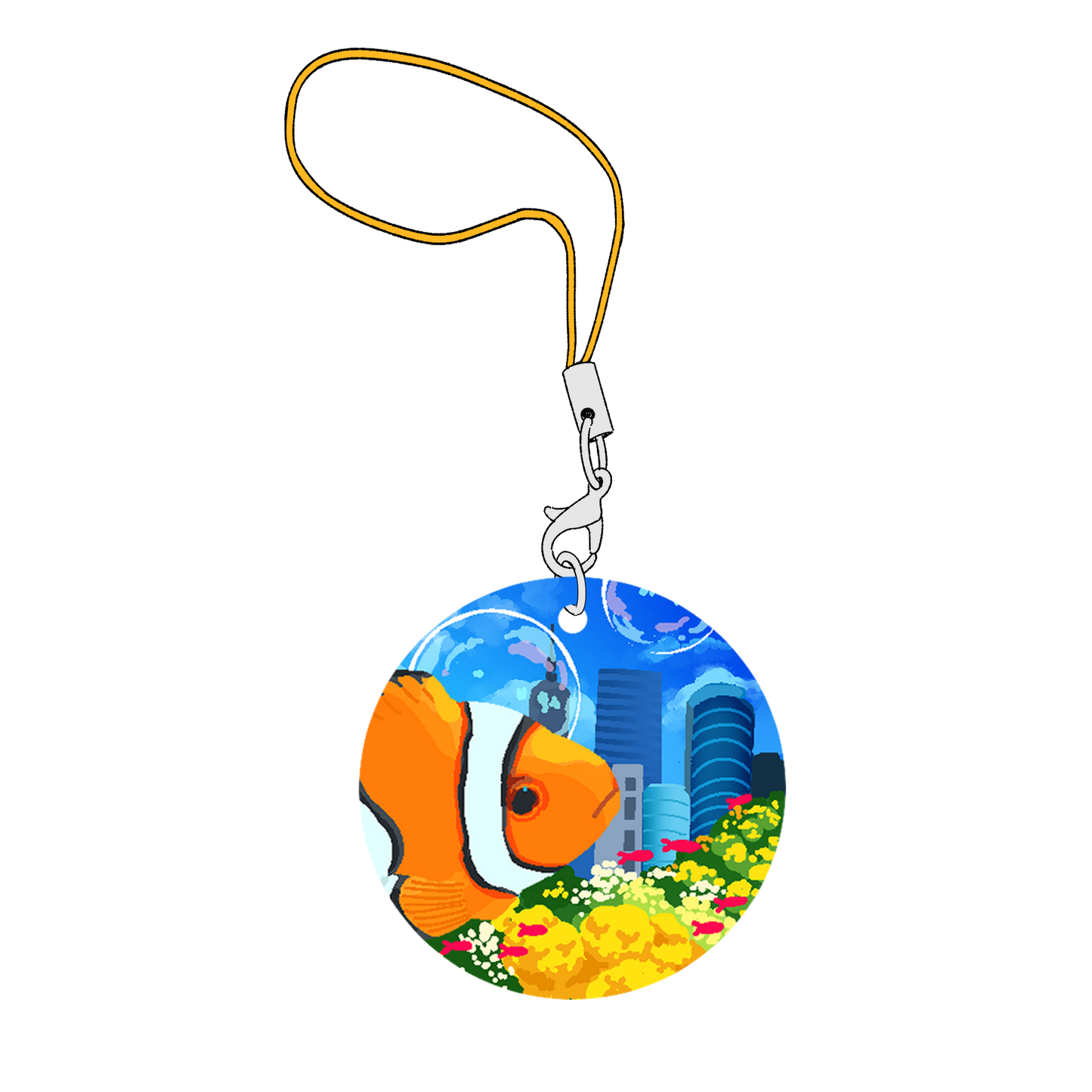 fish city phone charm