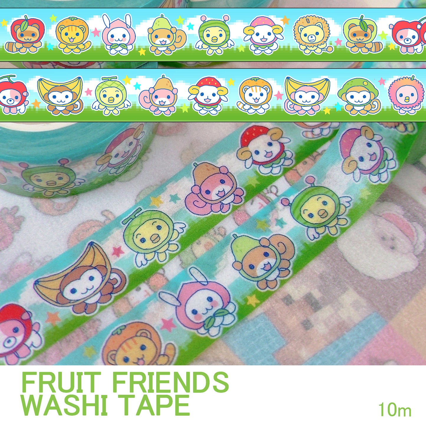 fruit friends washi tape