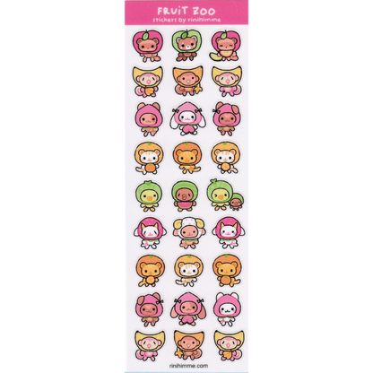 fruit zoo sticker sheet