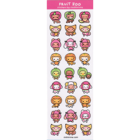 fruit zoo sticker sheet