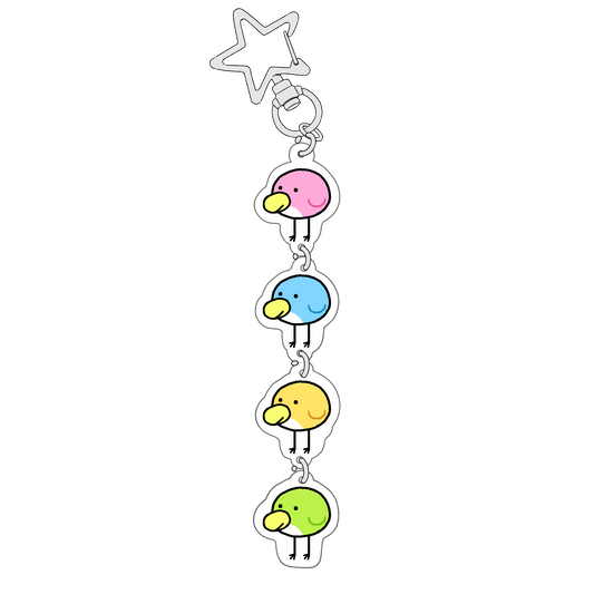 huebirds of happiness linked charm