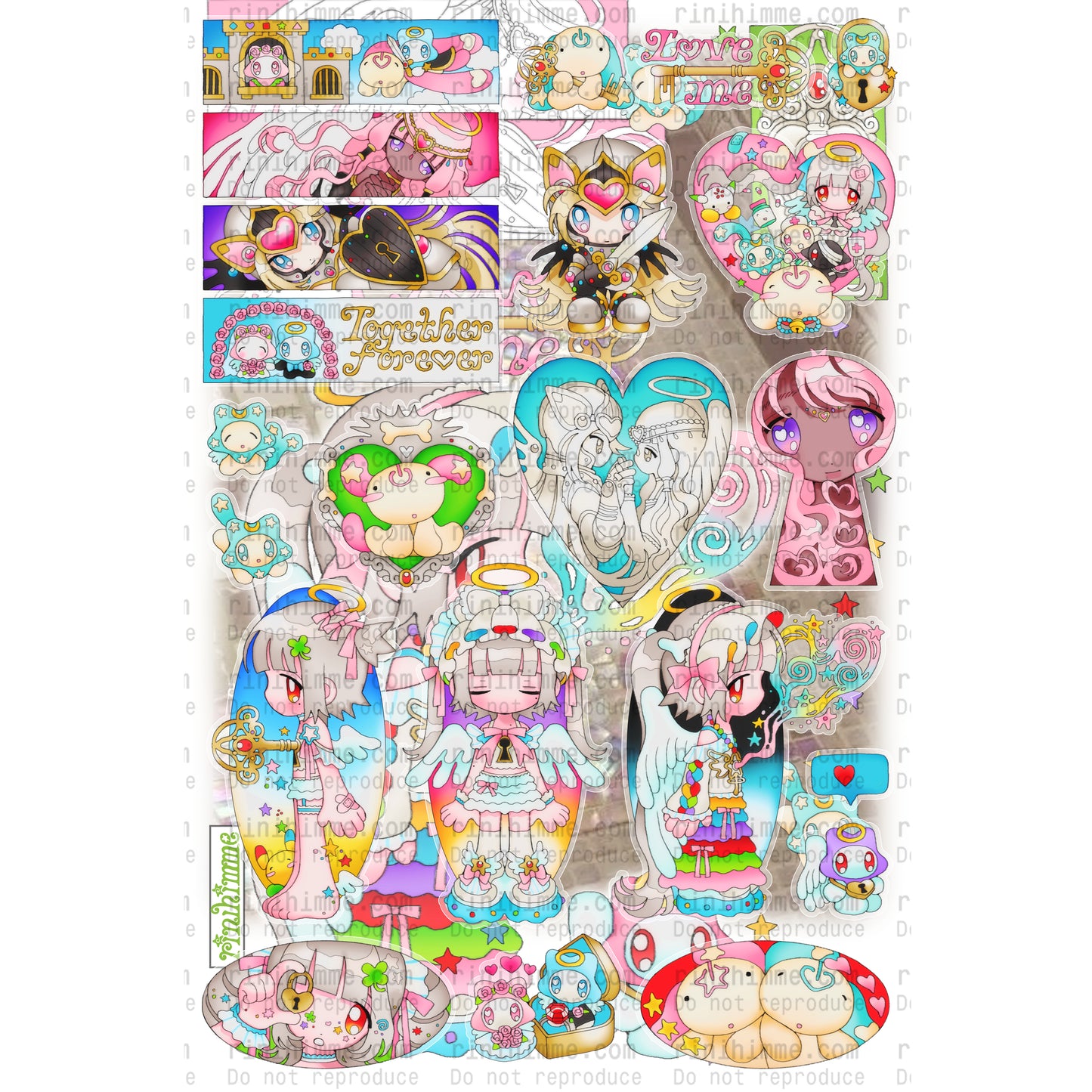 key to my heart sticker sheet