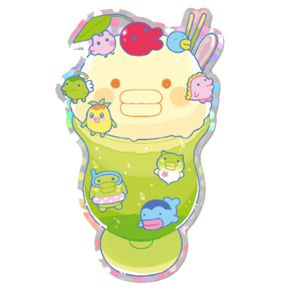 kuchipatchi cream soda glitter sticker