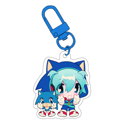 miku sonic mascot charm