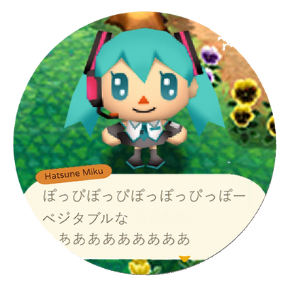 villager miku button