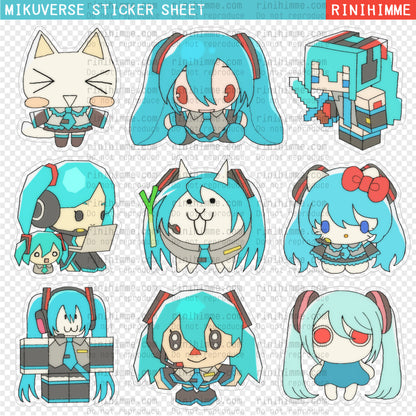 mikuverse sticker sheet