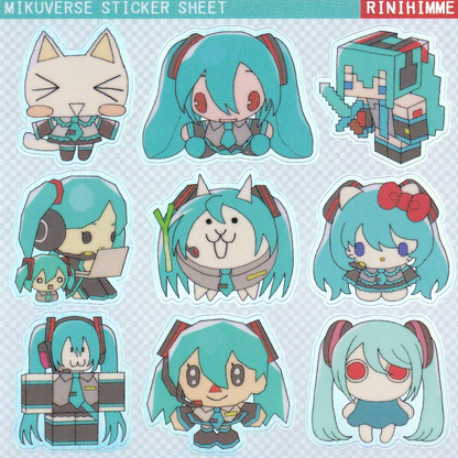 mikuverse sticker sheet