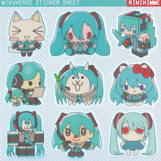 mikuverse sticker sheet