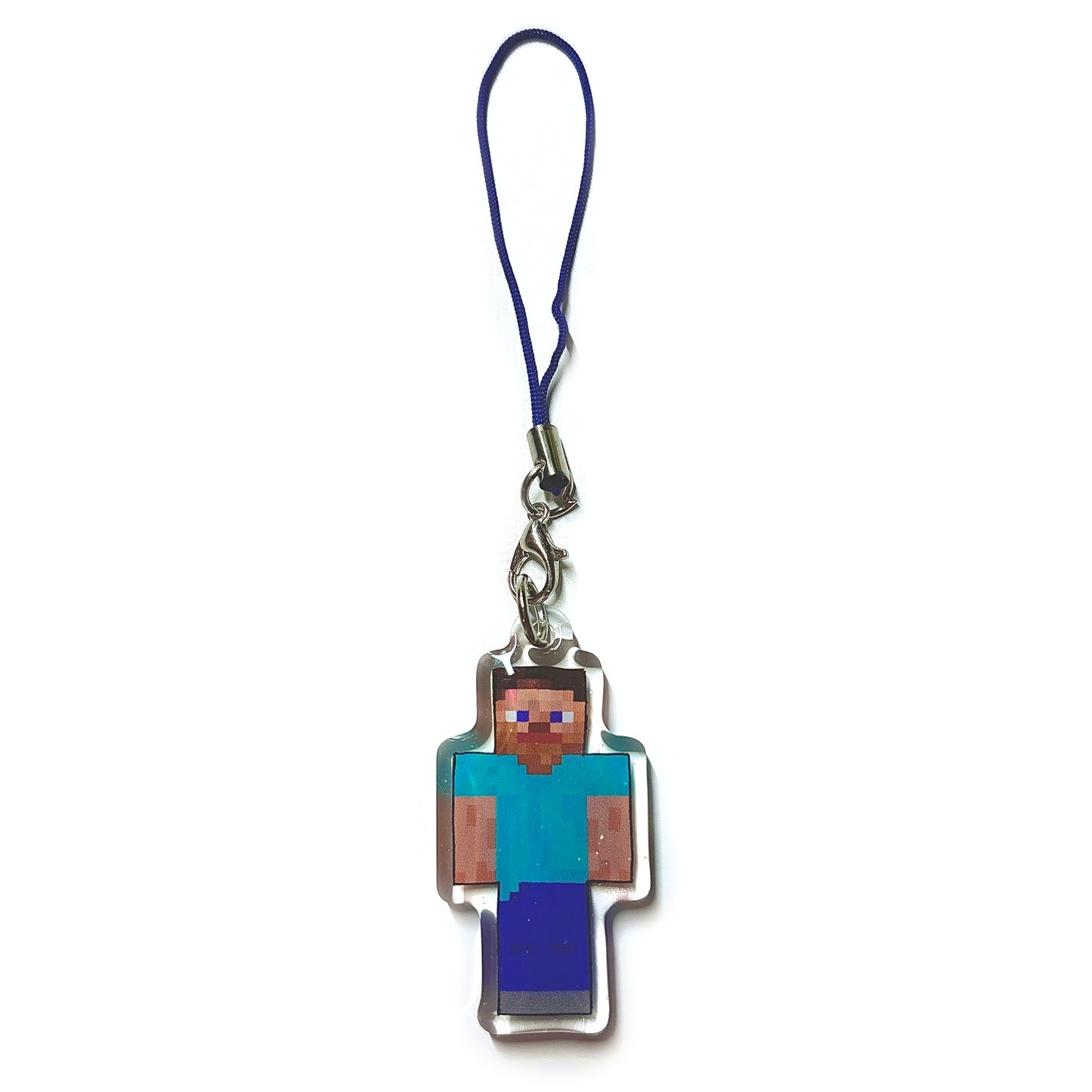 mınecraft steve phone charm