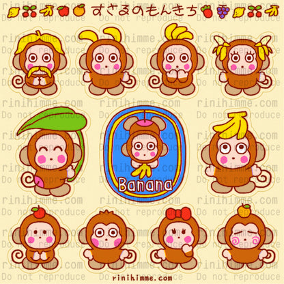 monkichi sticker sheet