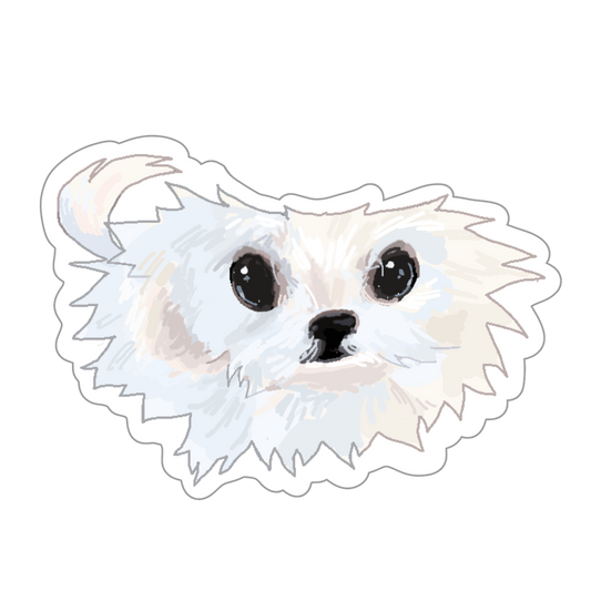 piteous dog sticker